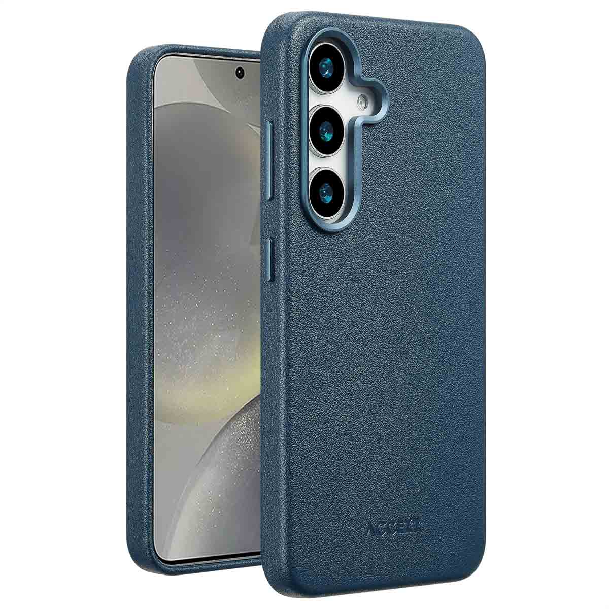 Accezz MagSafe Leather Backcover Samsung Galaxy S25 Plus – Nightfall Blue