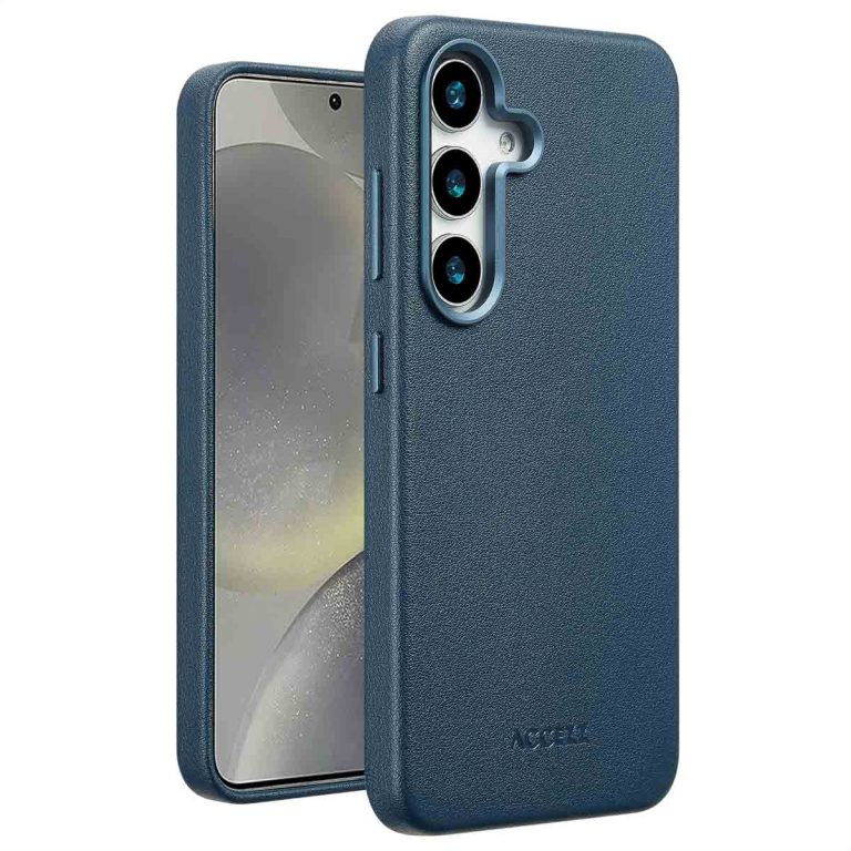 Accezz MagSafe Leather Backcover Samsung Galaxy S25 Plus - Nightfall Blue - Afbeelding 10