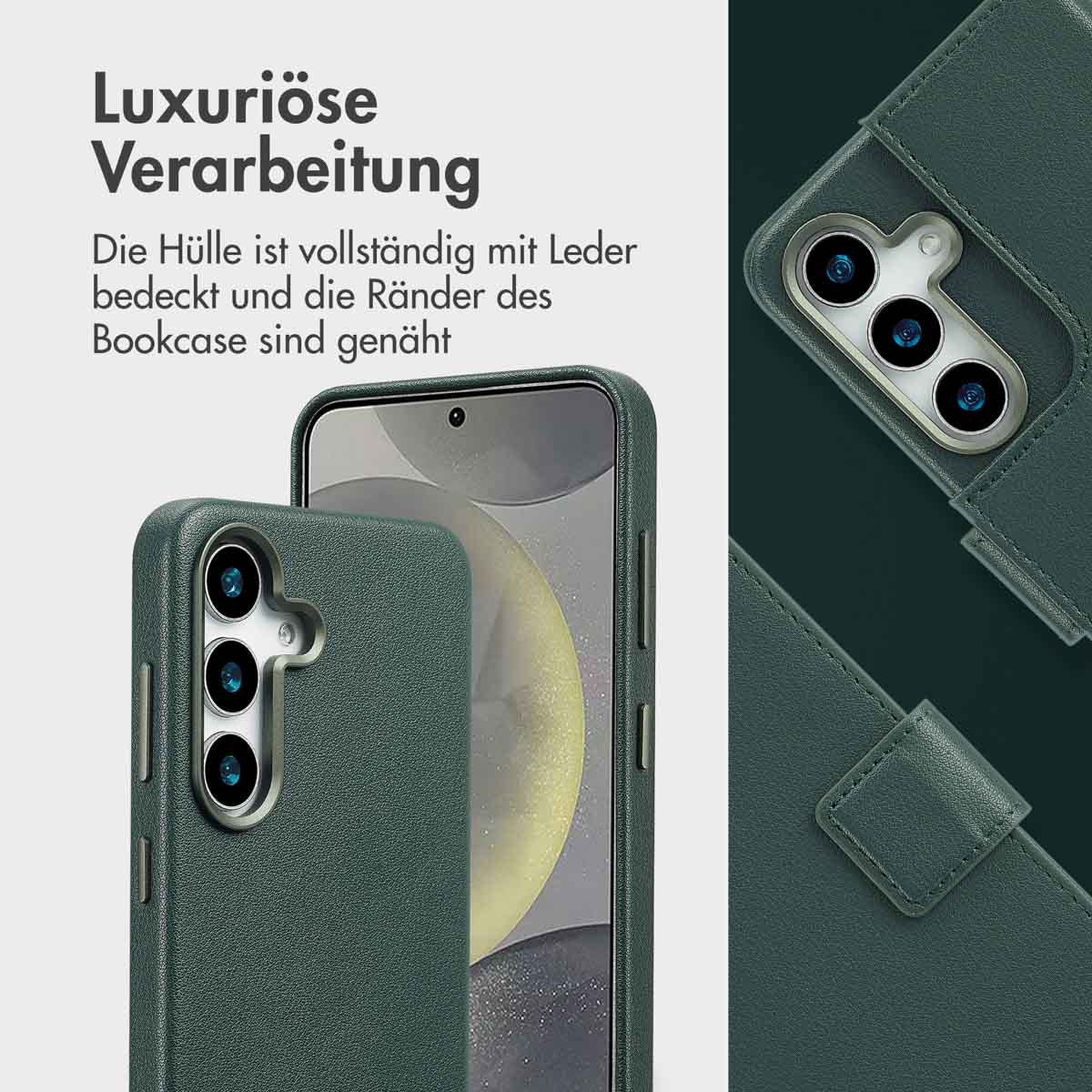 Accezz Leather Bookcase 2-in-1 met MagSafe Samsung Galaxy S25 - Cedar Green - Afbeelding 8