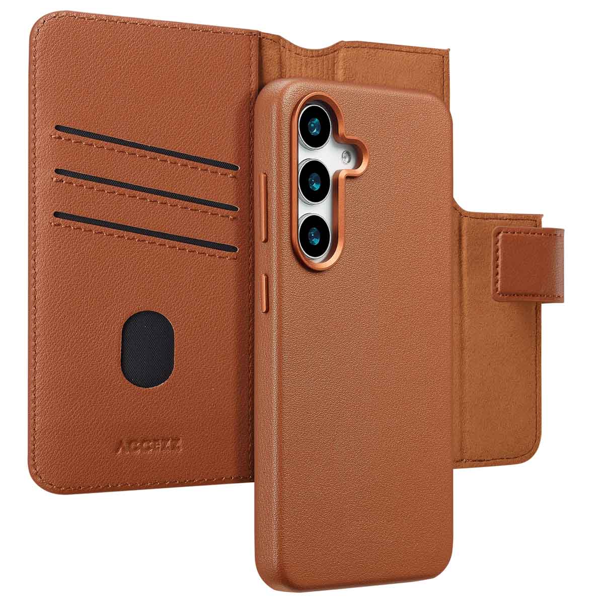 Accezz Leather Bookcase 2-in-1 met MagSafe Samsung Galaxy S25 - Sienna Brown - Afbeelding 3