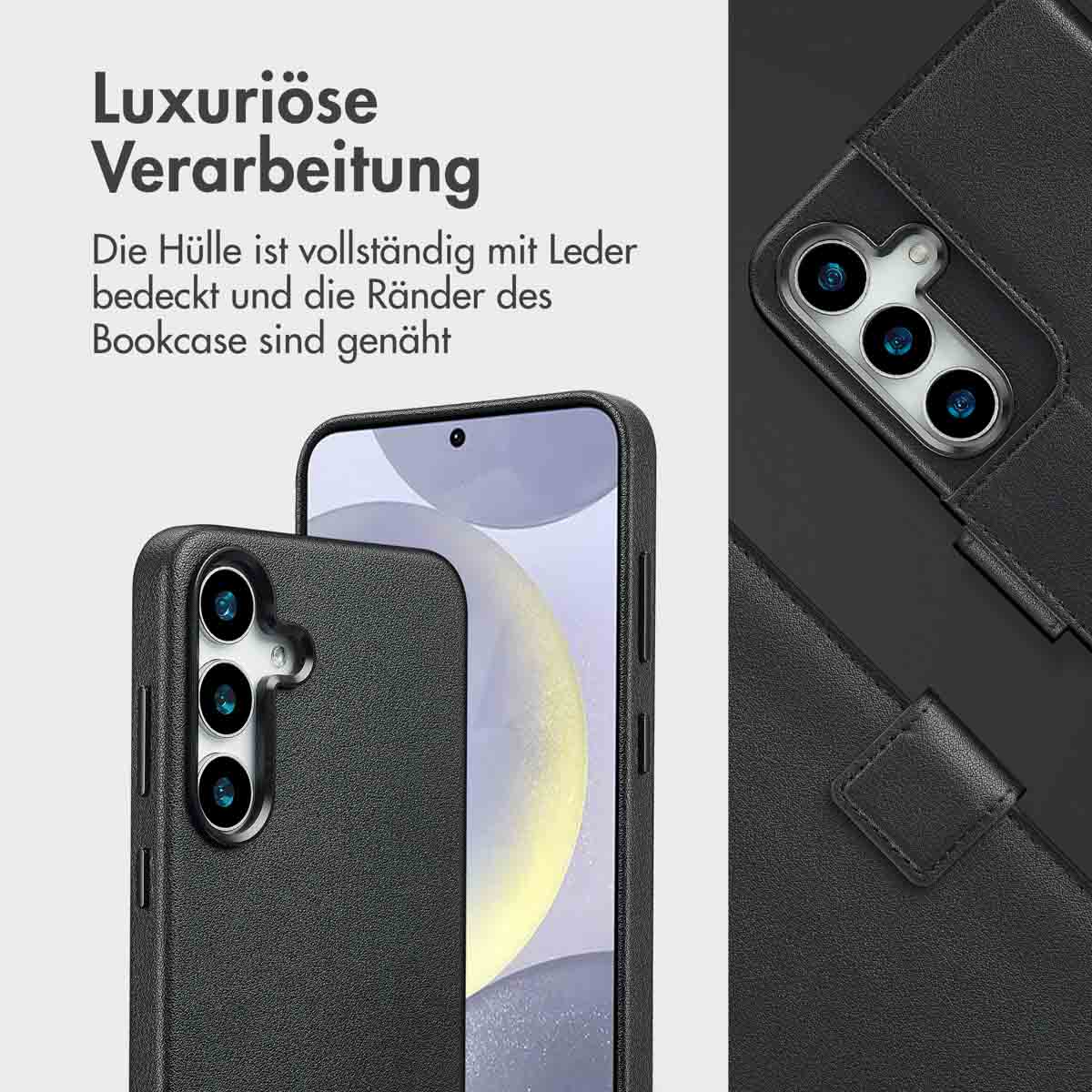 Accezz Leather Bookcase 2-in-1 met MagSafe Samsung Galaxy S25 Plus - Onyx Black - Afbeelding 8