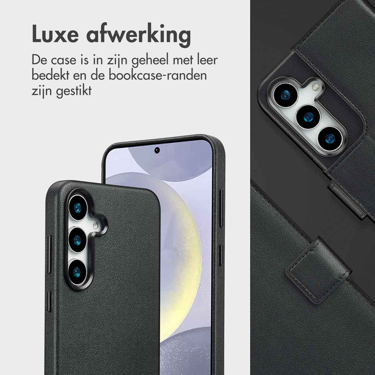 Accezz Leather Bookcase 2-in-1 met MagSafe Samsung Galaxy S25 Plus - Onyx Black - Afbeelding 7