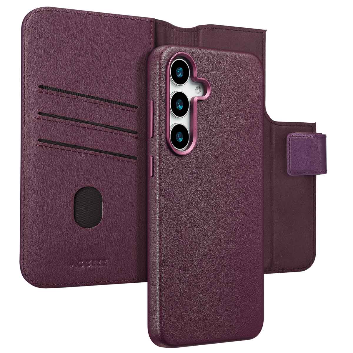 Accezz Leather Bookcase 2-in-1 met MagSafe Samsung Galaxy S25 Plus - Heath Purple - Afbeelding 2