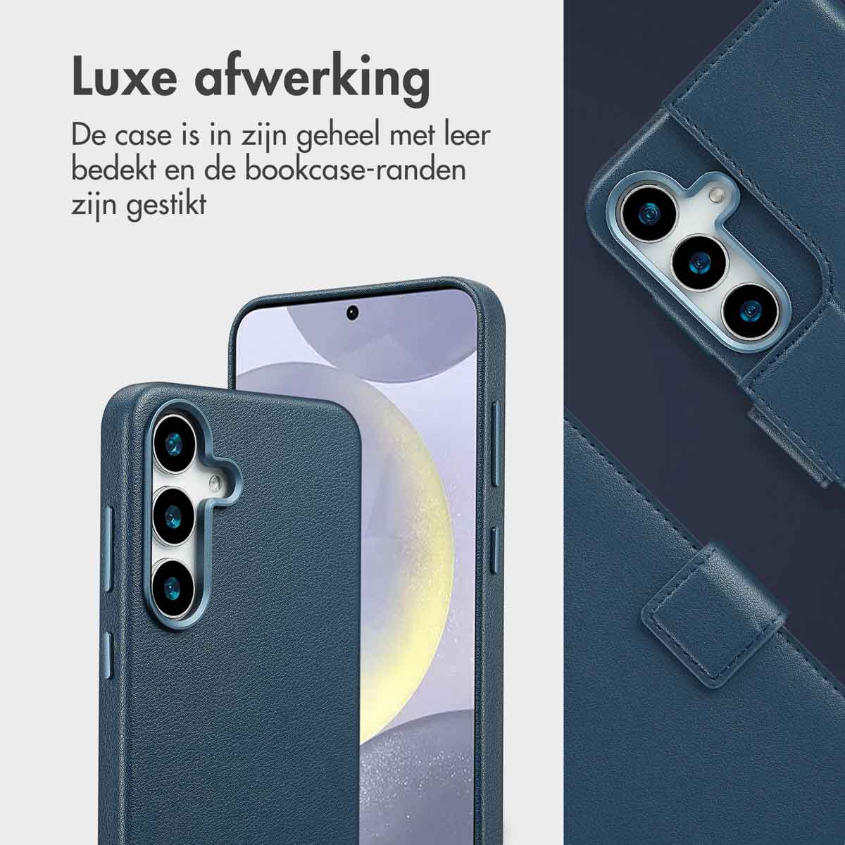 Accezz Leather Bookcase 2-in-1 met MagSafe Samsung Galaxy S25 Plus - Nightfall Blue - Afbeelding 8