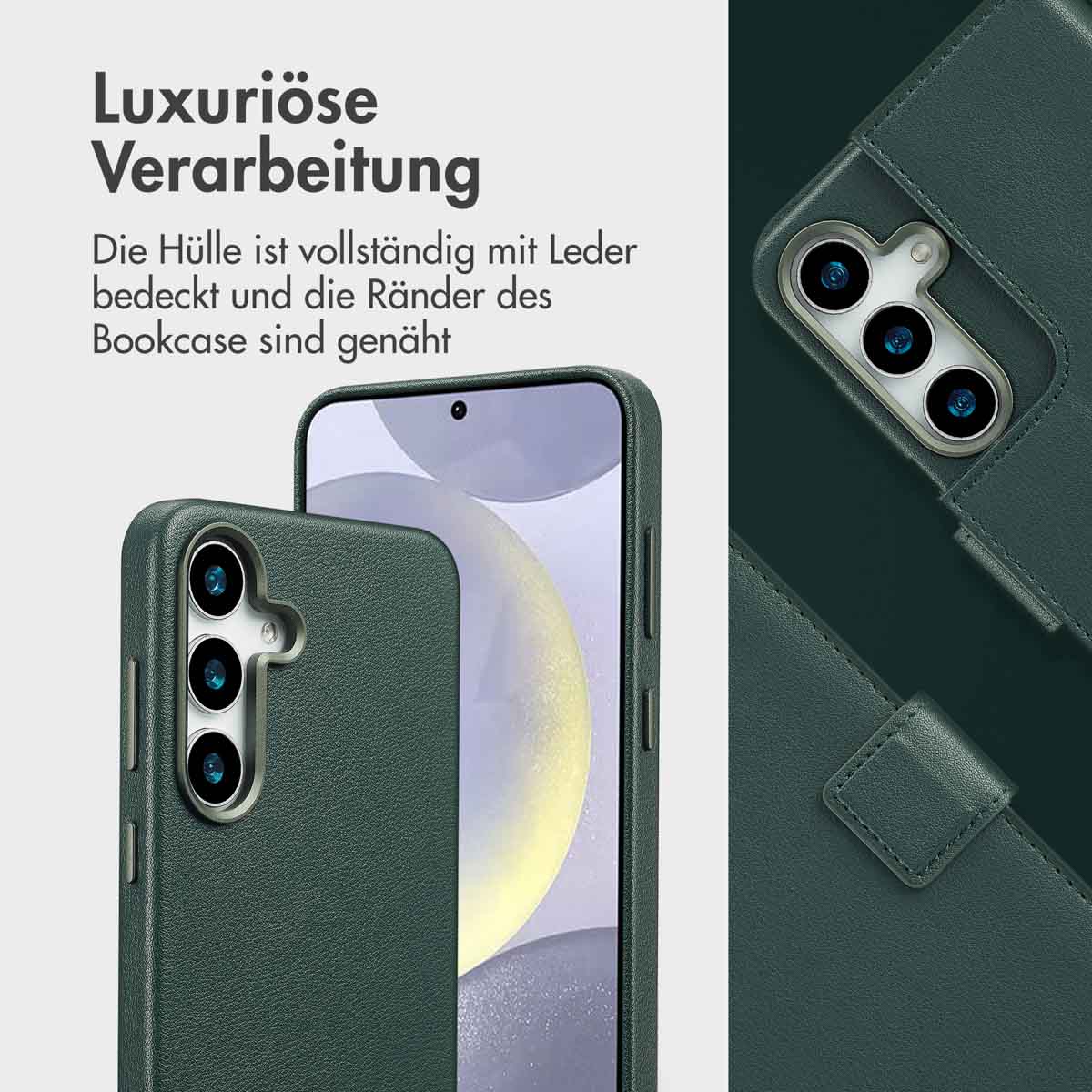 Accezz Leather Bookcase 2-in-1 met MagSafe Samsung Galaxy S25 Plus - Cedar Green - Afbeelding 8