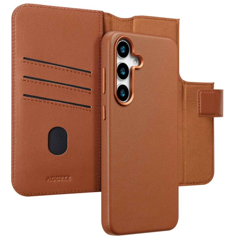 Accezz Leather Bookcase 2-in-1 met MagSafe Samsung Galaxy S25 Plus - Sienna Brown - Afbeelding 10
