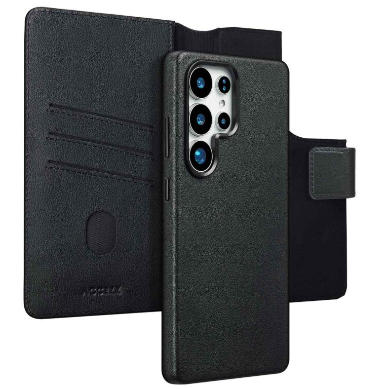 Accezz Leather Bookcase 2-in-1 met MagSafe Samsung Galaxy S25 Ultra - Onyx Black - Afbeelding 10