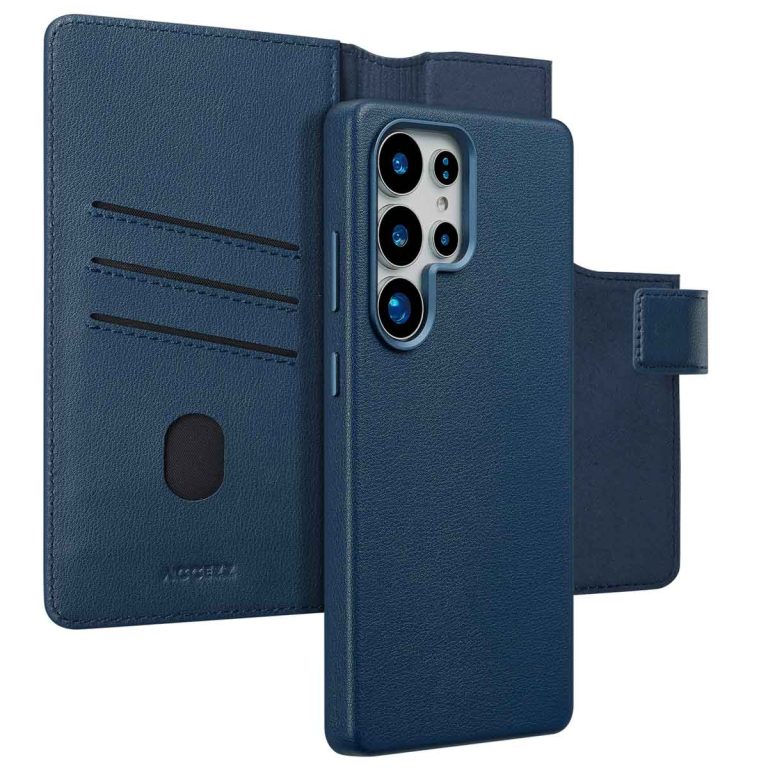 Accezz Leather Bookcase 2-in-1 met MagSafe Samsung Galaxy S25 Ultra - Nightfall Blue - Afbeelding 10