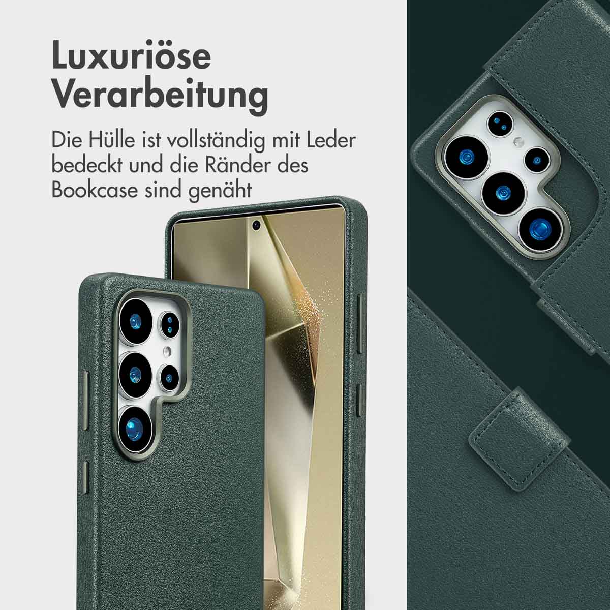 Accezz Leather Bookcase 2-in-1 met MagSafe Samsung Galaxy S25 Ultra - Cedar Green - Afbeelding 8