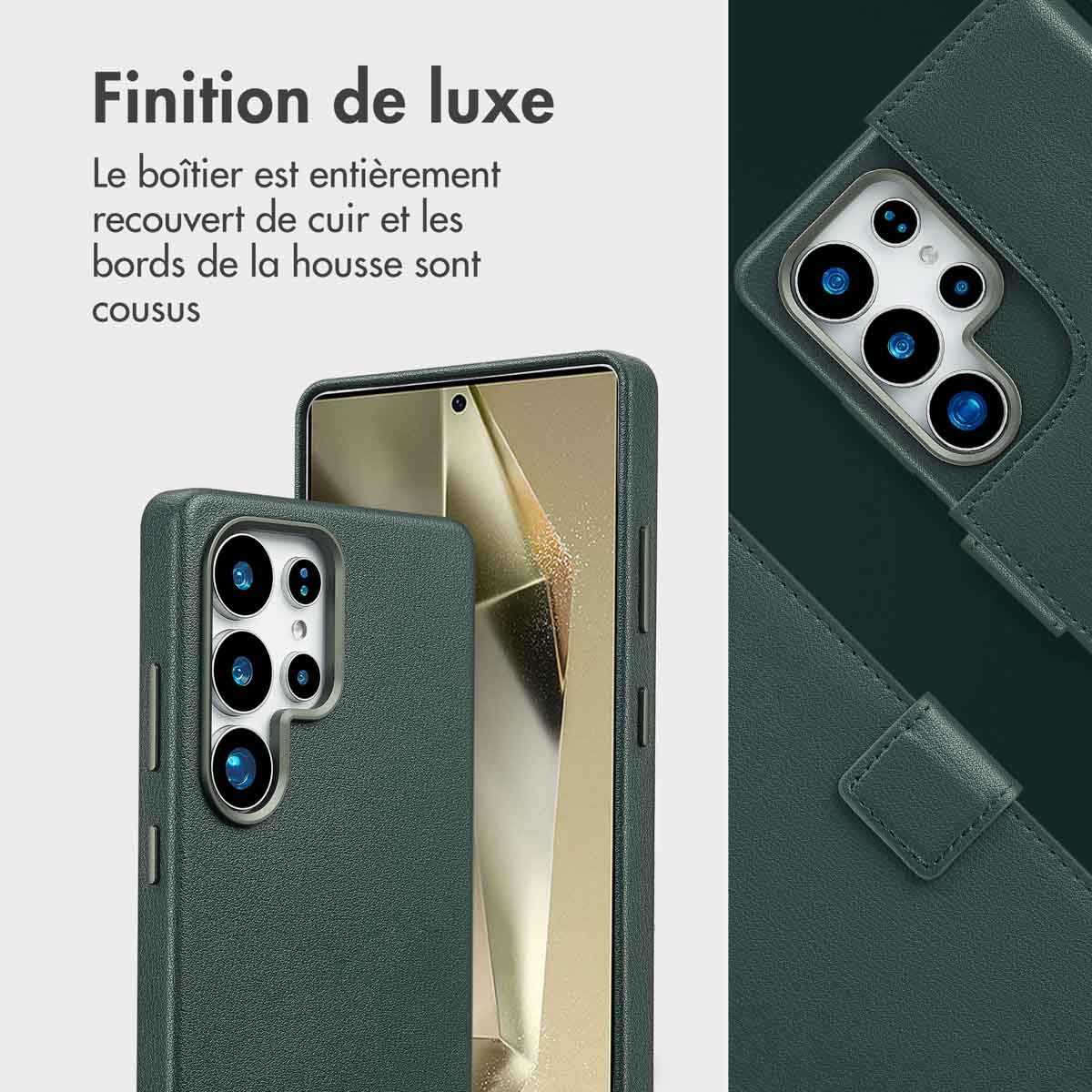 Accezz Leather Bookcase 2-in-1 met MagSafe Samsung Galaxy S25 Ultra - Cedar Green - Afbeelding 9