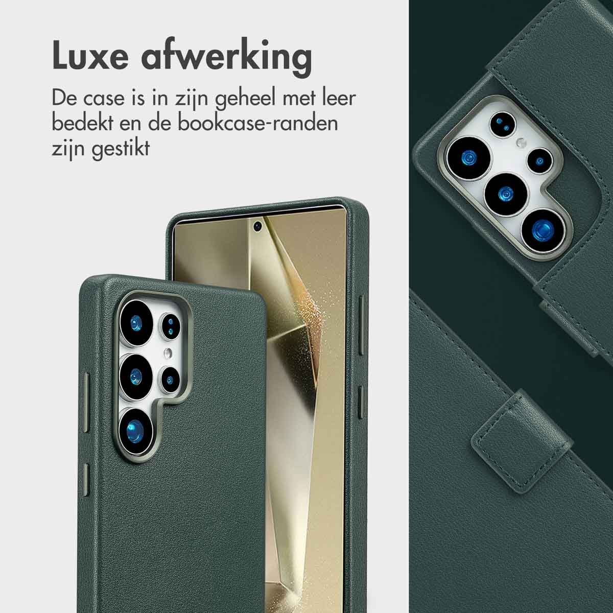 Accezz Leather Bookcase 2-in-1 met MagSafe Samsung Galaxy S25 Ultra - Cedar Green - Afbeelding 7