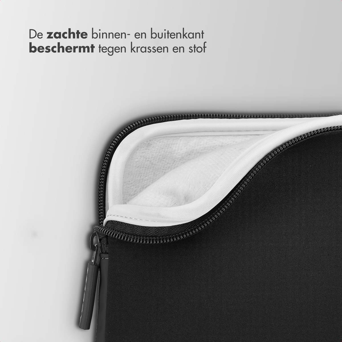 Accezz Basis Laptop hoes 13-14 inch - Laptopsleeve - Zwart - Afbeelding 3
