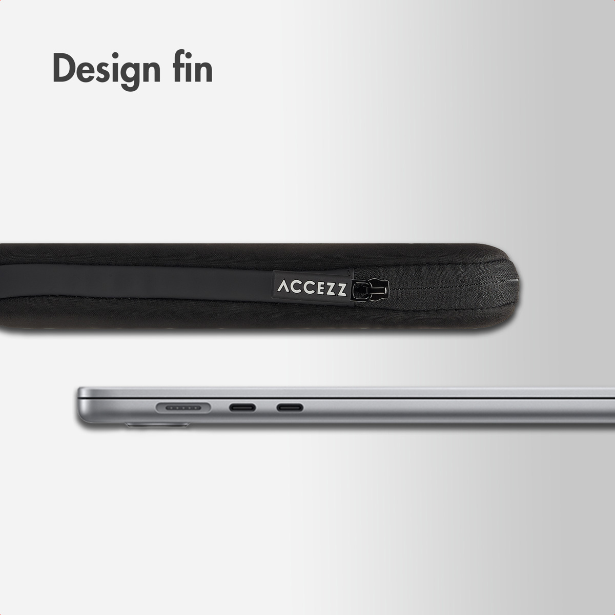 Accezz Basis Laptop hoes 13-14 inch - Laptopsleeve - Zwart - Afbeelding 7