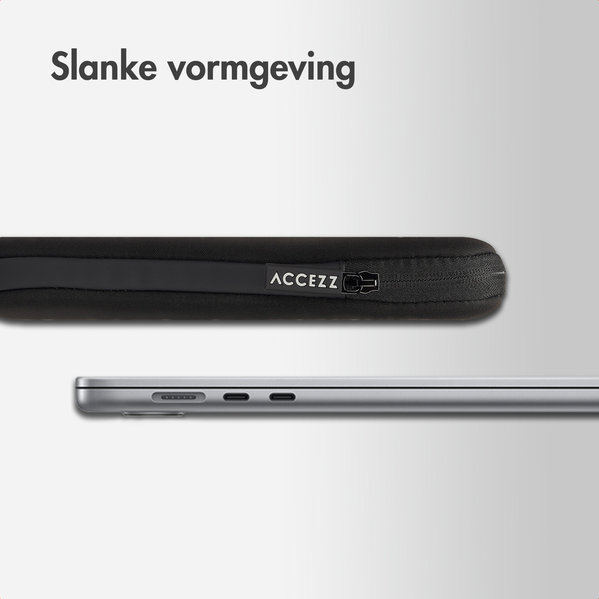 Accezz Basis Laptop hoes 13-14 inch – Laptopsleeve – Zwart