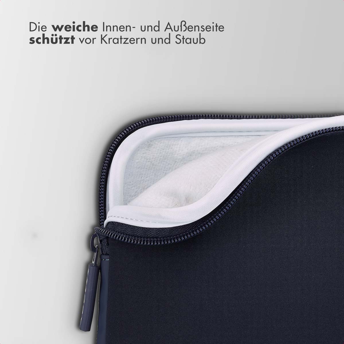 Accezz Basis Laptop hoes 13-14 inch - Laptopsleeve - Blauw - Afbeelding 4