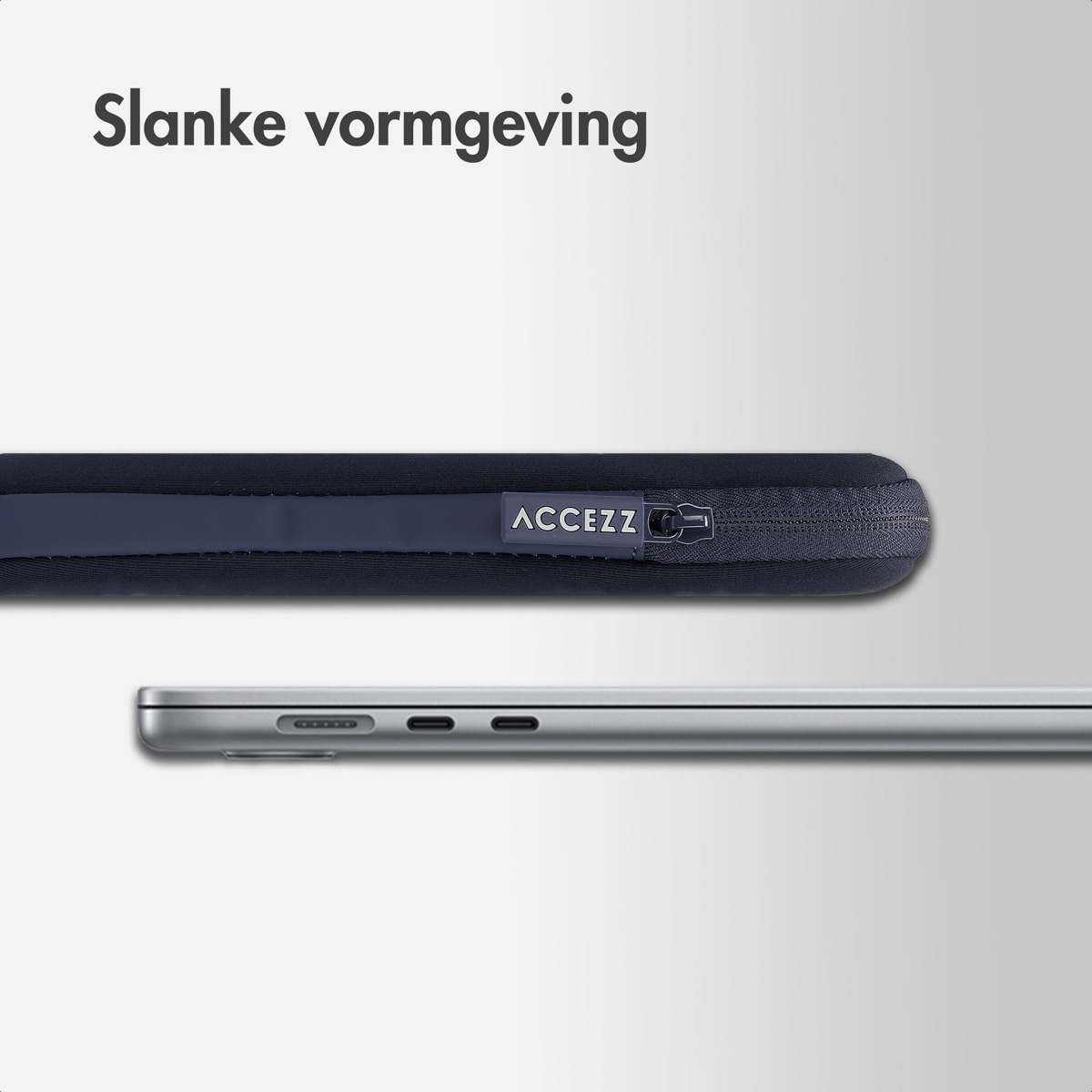 Accezz Basis Laptop hoes 13-14 inch – Laptopsleeve – Blauw