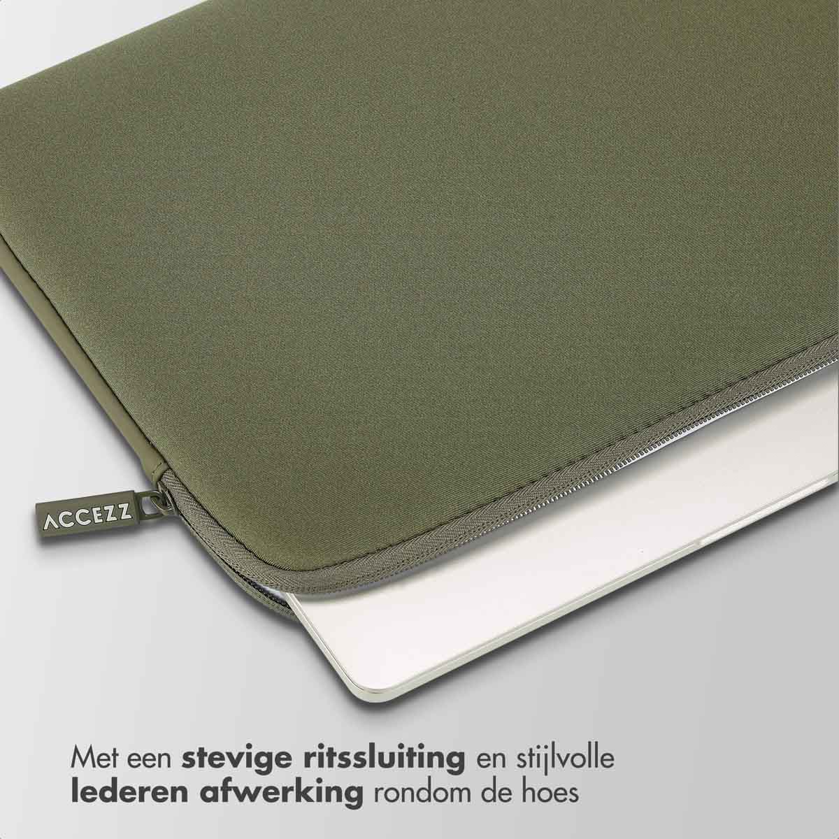 Accezz Basis Laptop hoes 13-14 inch - Laptopsleeve - Groen - Afbeelding 4
