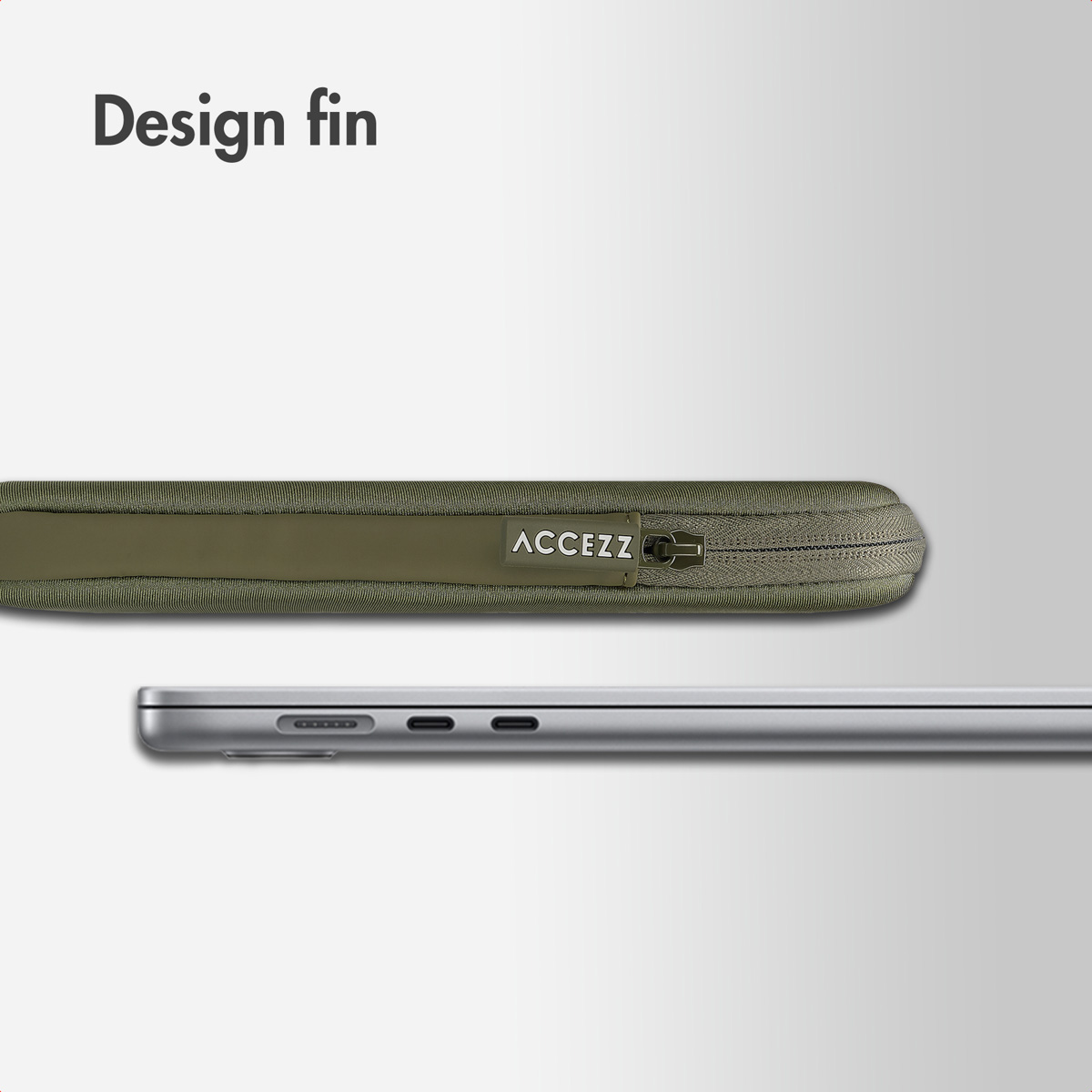 Accezz Basis Laptop hoes 13-14 inch - Laptopsleeve - Groen - Afbeelding 7