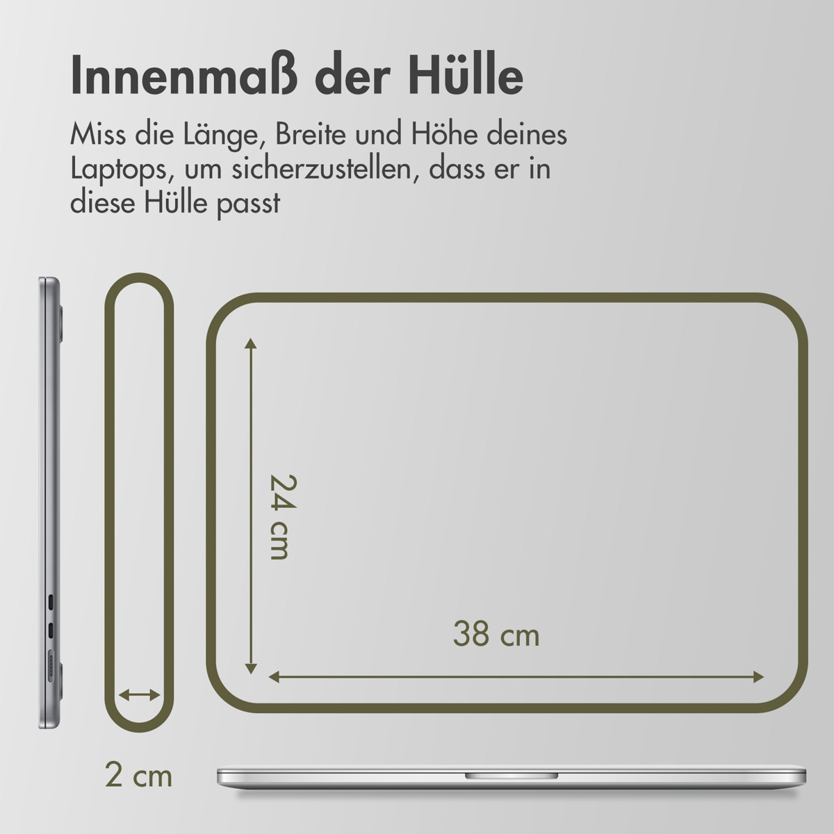 Accezz Basis Laptop hoes 15-16 inch - Laptopsleeve - Zwart - Afbeelding 5