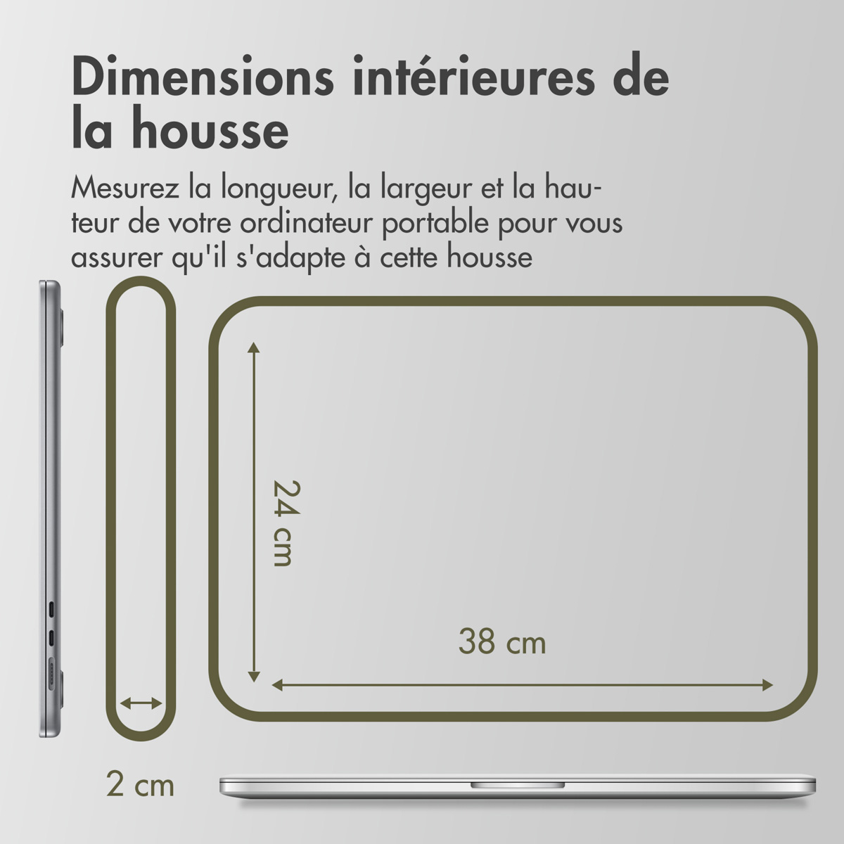 Accezz Basis Laptop hoes 15-16 inch - Laptopsleeve - Zwart - Afbeelding 3