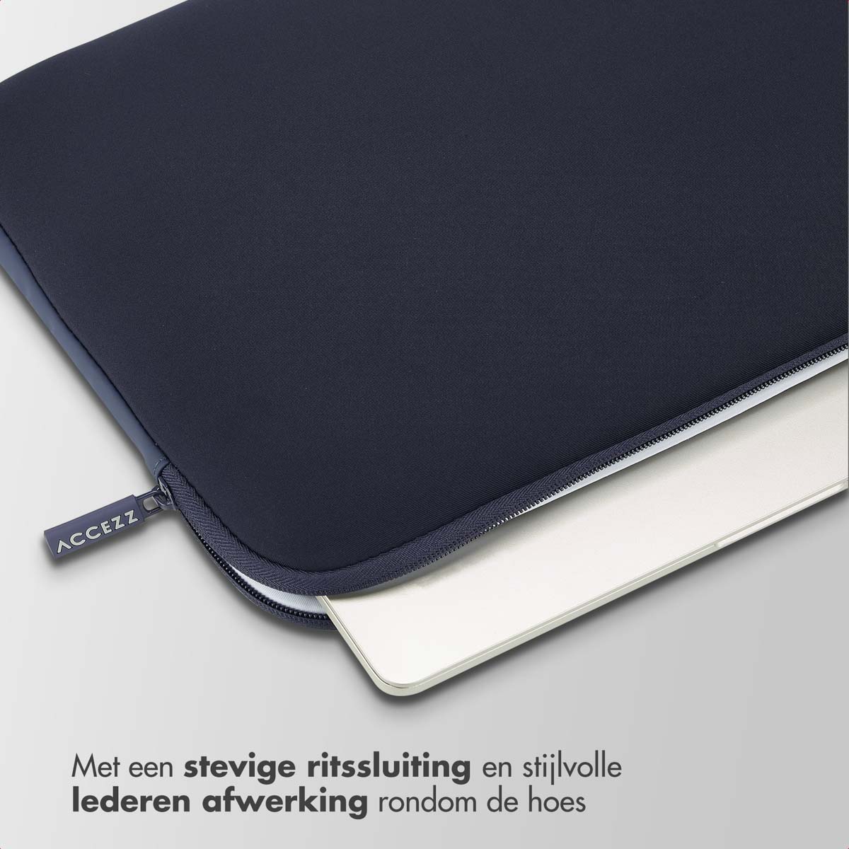 Accezz Basis Laptop hoes 15-16 inch - Laptopsleeve - Blauw - Afbeelding 4