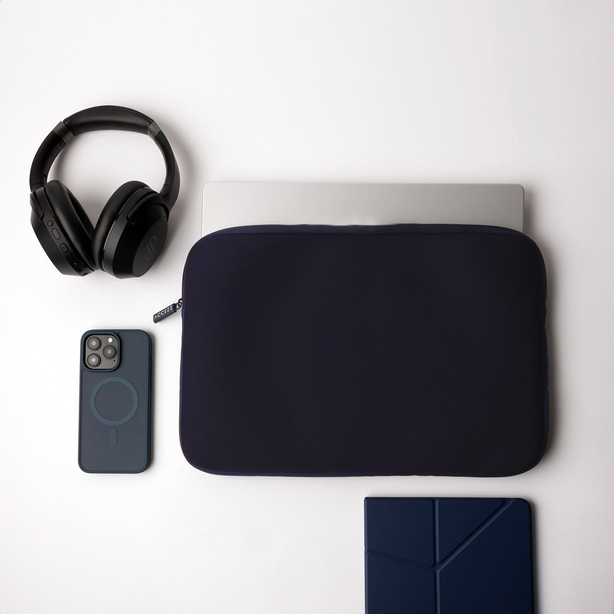 Accezz Basis Laptop hoes 15-16 inch - Laptopsleeve - Blauw - Afbeelding 8