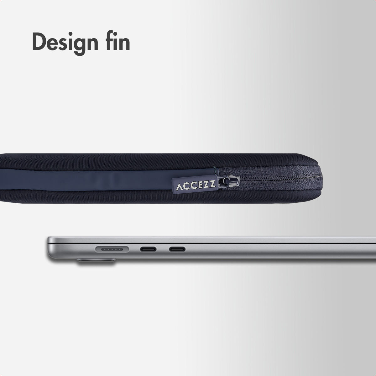 Accezz Basis Laptop hoes 15-16 inch - Laptopsleeve - Blauw - Afbeelding 7