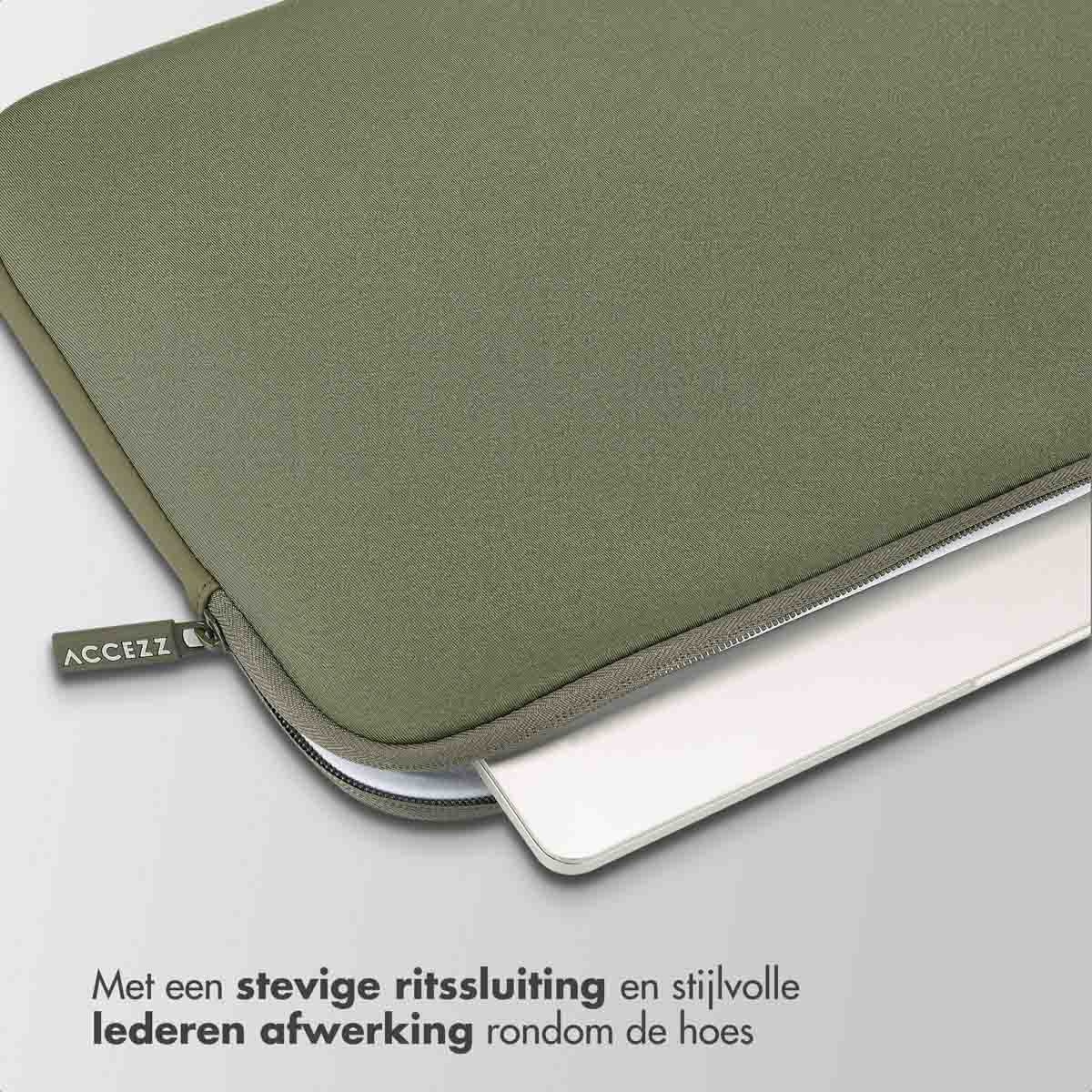 Accezz Basis Laptop hoes 15-16 inch - Laptopsleeve - Groen - Afbeelding 4