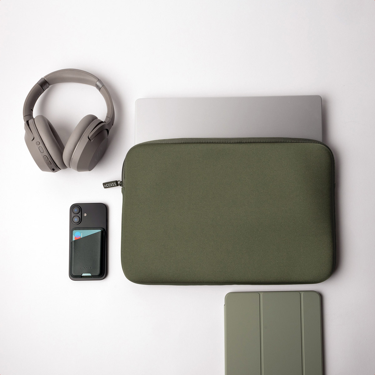 Accezz Basis Laptop hoes 15-16 inch - Laptopsleeve - Groen - Afbeelding 2