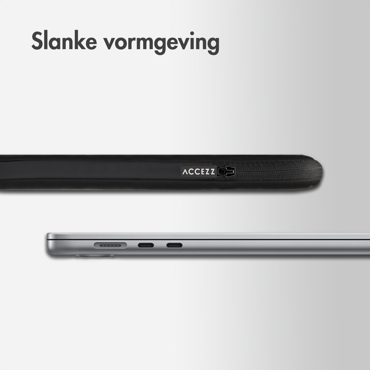 Accezz Basis Laptop hoes 17 inch – Laptopsleeve – Zwart