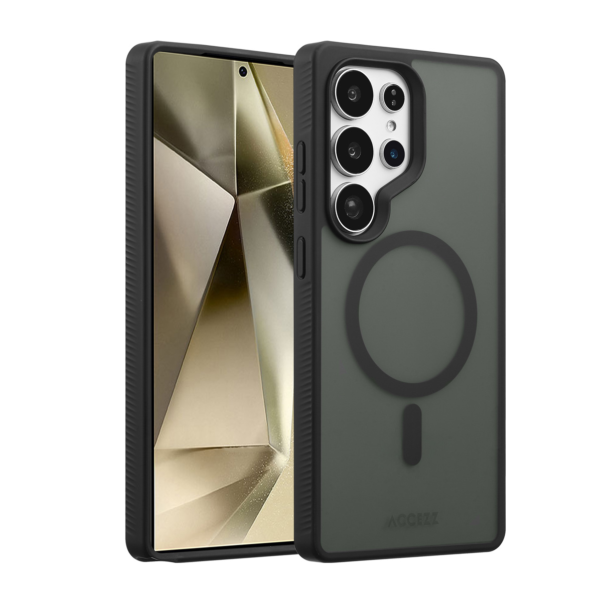 Accezz Rugged Frosted MagSafe Backcover Samsung Galaxy S25 Ultra - Zwart - Afbeelding 2