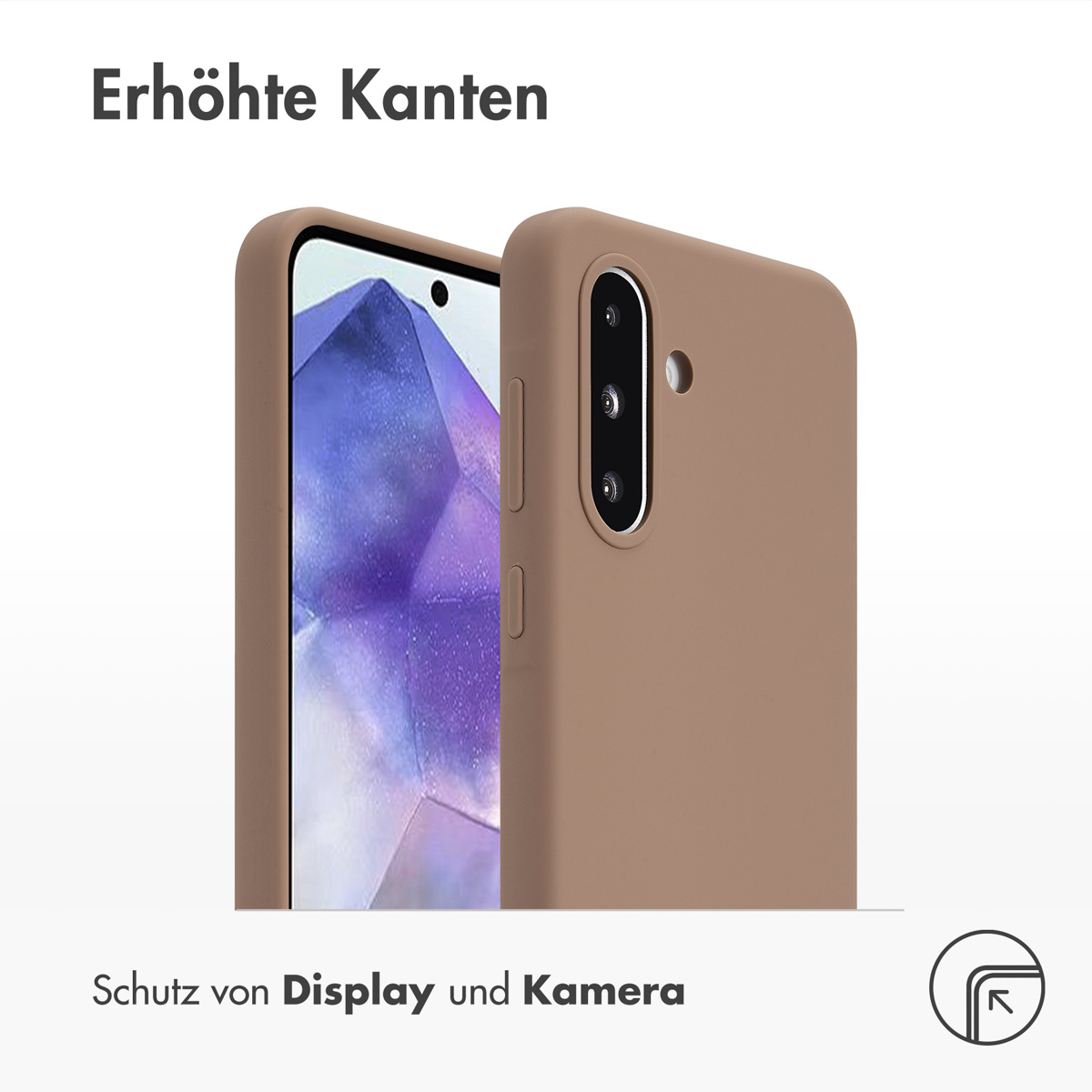 Accezz Liquid Silicone Backcover Samsung Galaxy A36 / A56 - Lichtbruin - Afbeelding 7