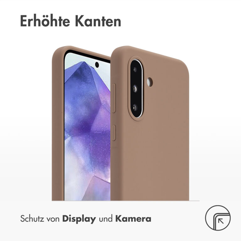 Accezz Liquid Silicone Backcover Samsung Galaxy A36 / A56 - Lichtbruin - Afbeelding 8