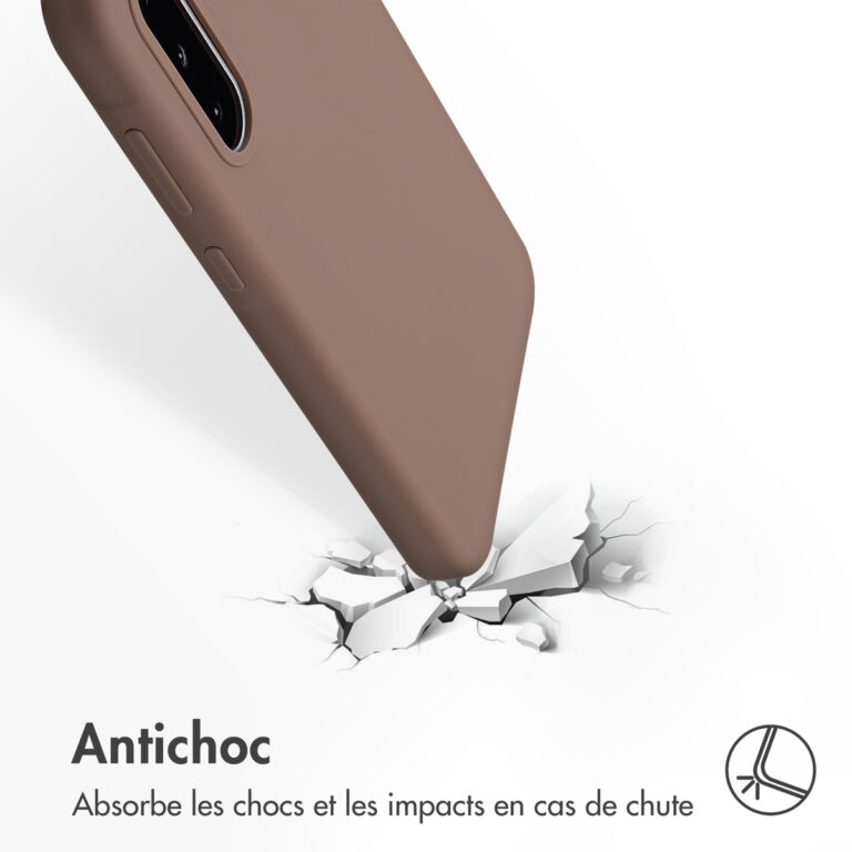 Accezz Liquid Silicone Backcover Samsung Galaxy A36 / A56 - Lichtbruin - Afbeelding 6