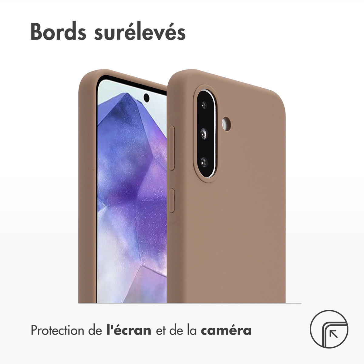 Accezz Liquid Silicone Backcover Samsung Galaxy A36 / A56 - Lichtbruin - Afbeelding 8