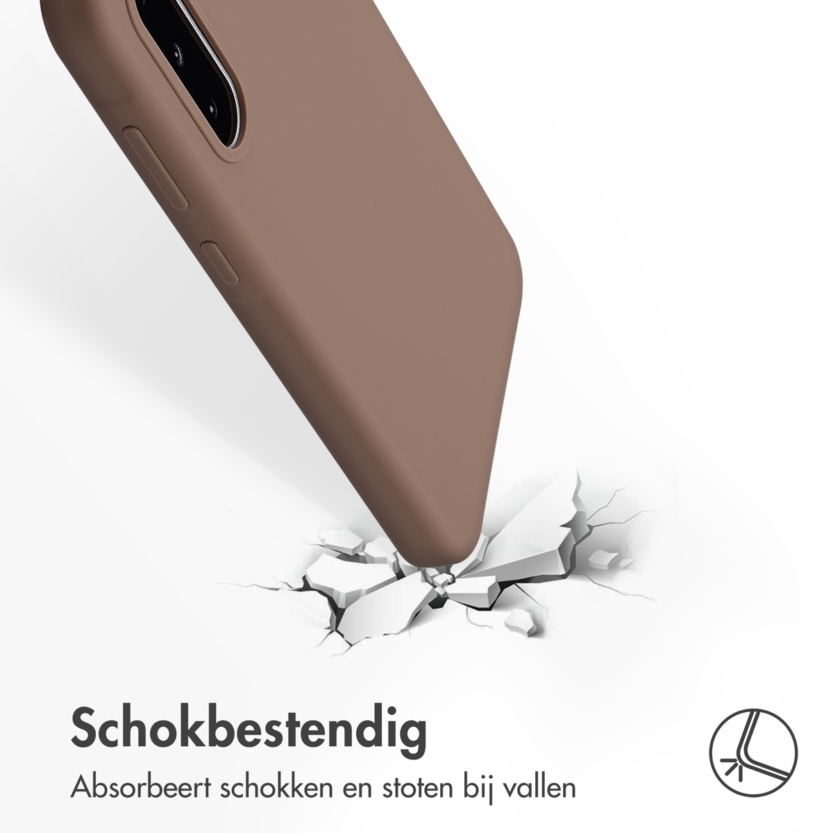 Accezz Liquid Silicone Backcover Samsung Galaxy A36 / A56 - Lichtbruin - Afbeelding 6