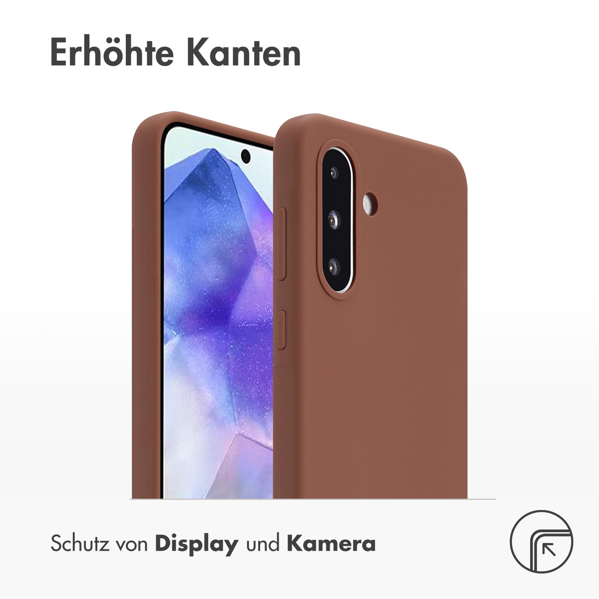 Accezz Liquid Silicone Backcover Samsung Galaxy A36 / A56 - New Tea Brown - Afbeelding 7