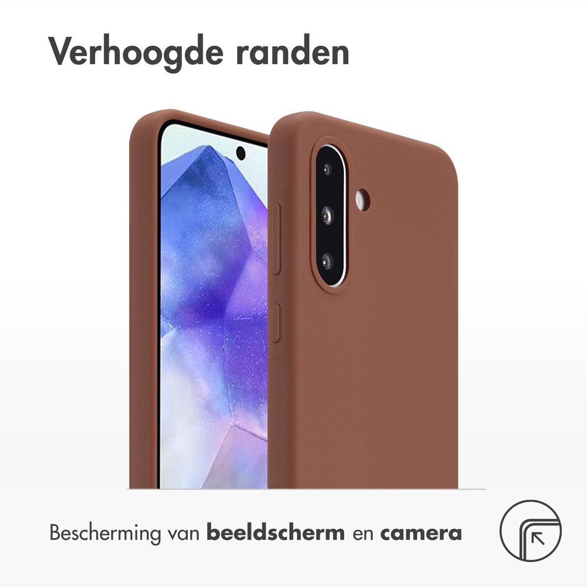 Accezz Liquid Silicone Backcover Samsung Galaxy A36 / A56 - New Tea Brown - Afbeelding 2