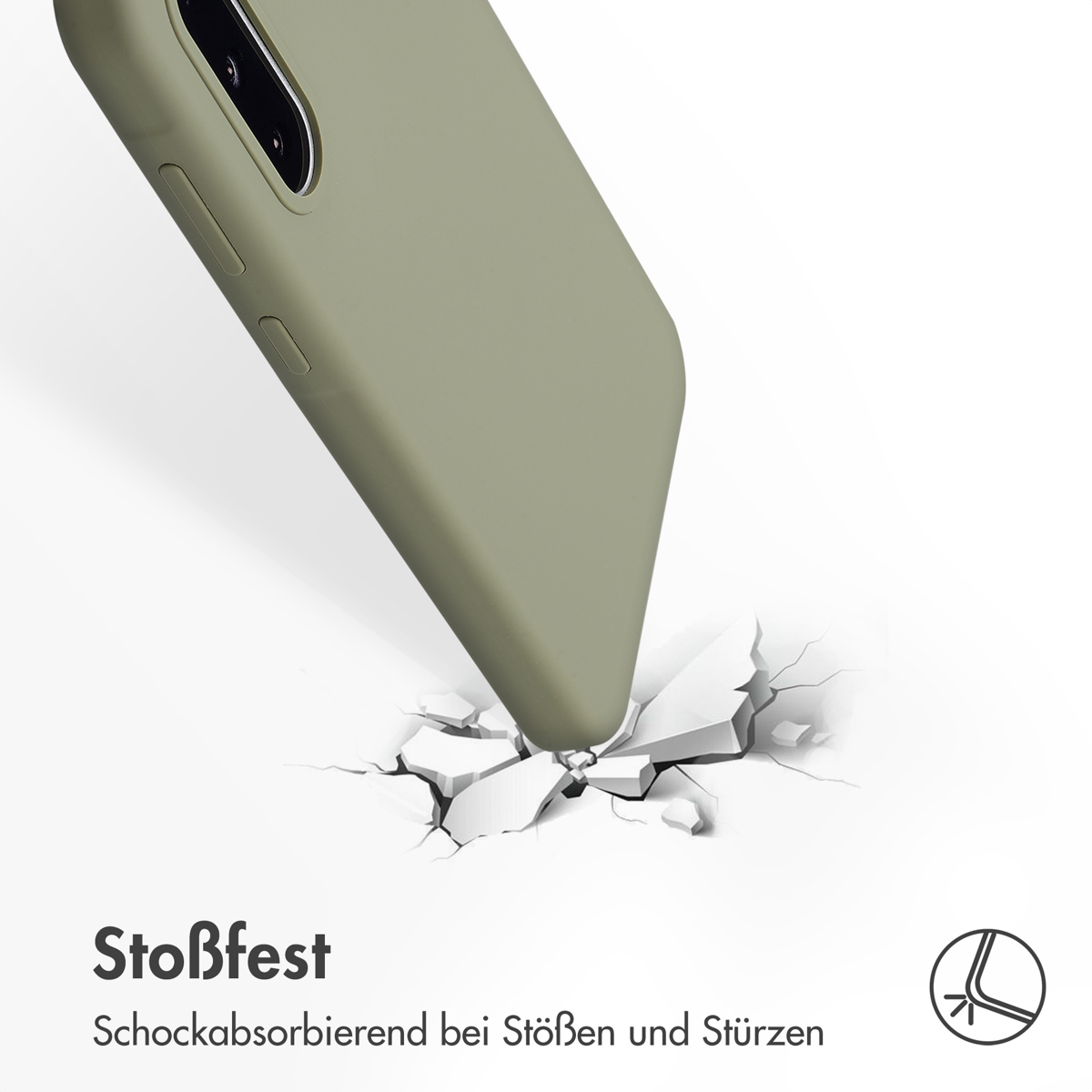 Accezz Liquid Silicone Backcover Samsung Galaxy A36 / A56 - Cooper Green - Afbeelding 4