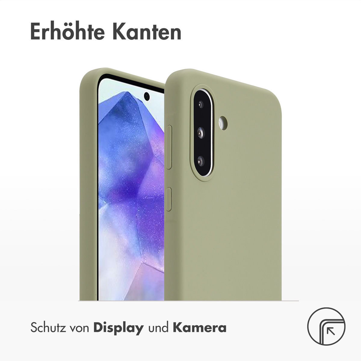 Accezz Liquid Silicone Backcover Samsung Galaxy A36 / A56 - Cooper Green - Afbeelding 7