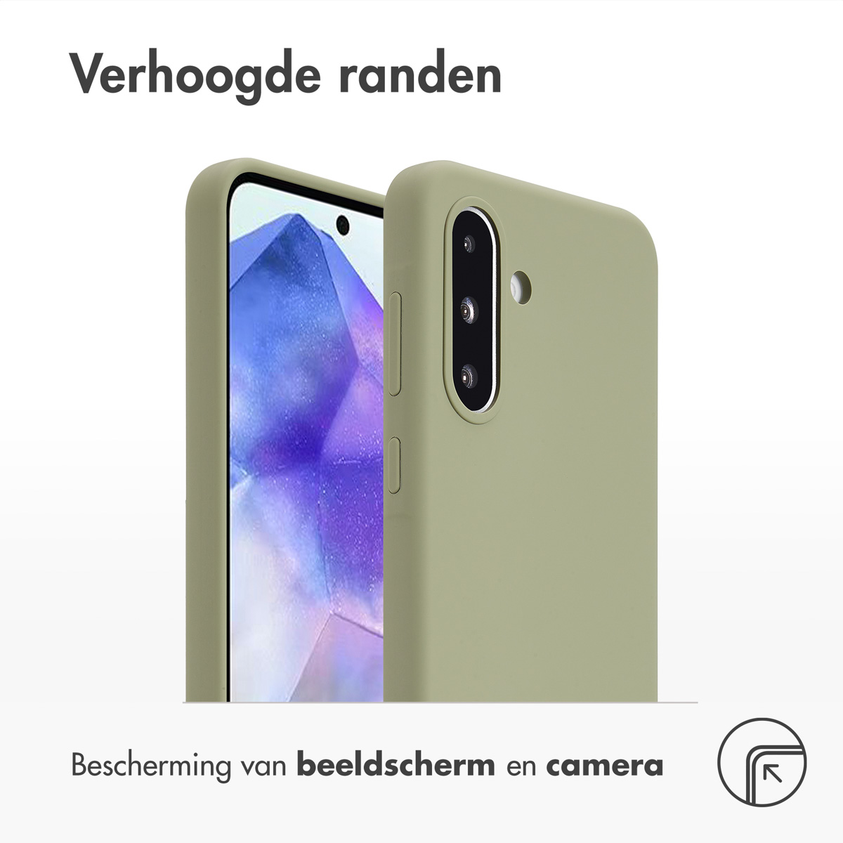 Accezz Liquid Silicone Backcover Samsung Galaxy A36 / A56 - Cooper Green - Afbeelding 9