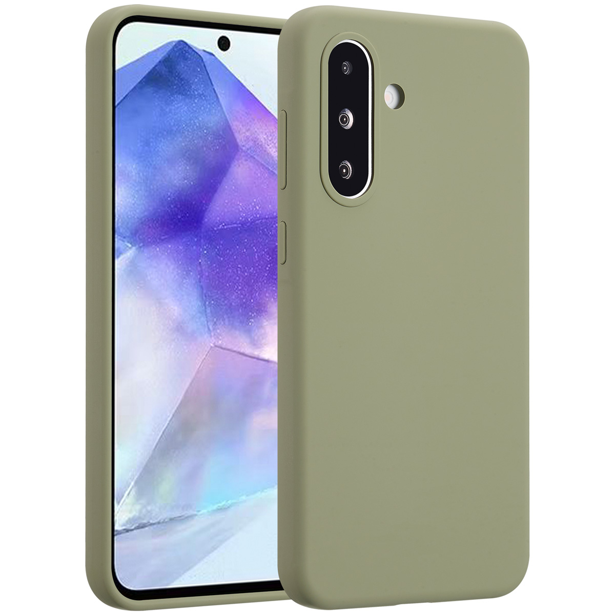 Accezz Liquid Silicone Backcover Samsung Galaxy A36 / A56 – Cooper Green