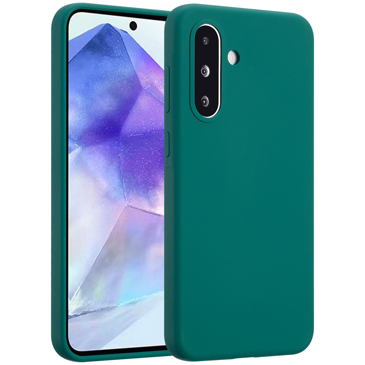 Accezz Liquid Silicone Backcover Samsung Galaxy A36 / A56 - Forest Green - Afbeelding 2