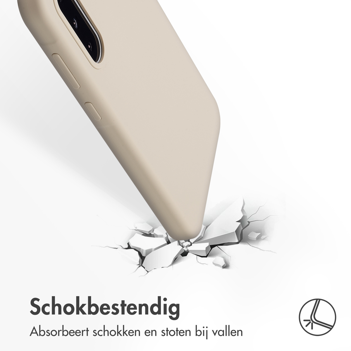 Accezz Liquid Silicone Backcover Samsung Galaxy A36 / A56 - Stone - Afbeelding 5