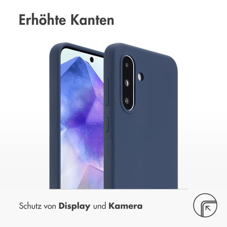 Accezz Liquid Silicone Backcover Samsung Galaxy A36 / A56 - Donkerblauw - Afbeelding 8