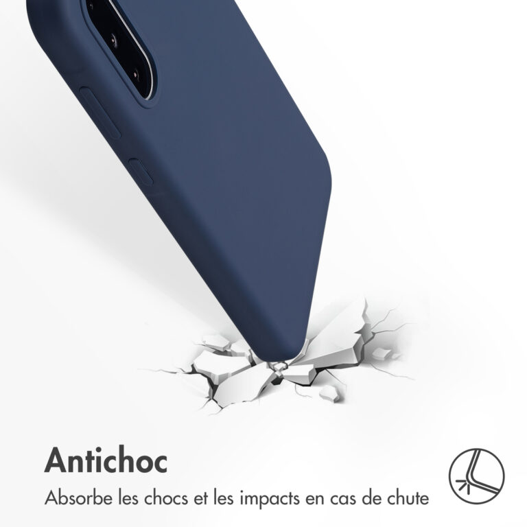 Accezz Liquid Silicone Backcover Samsung Galaxy A36 / A56 - Donkerblauw - Afbeelding 6