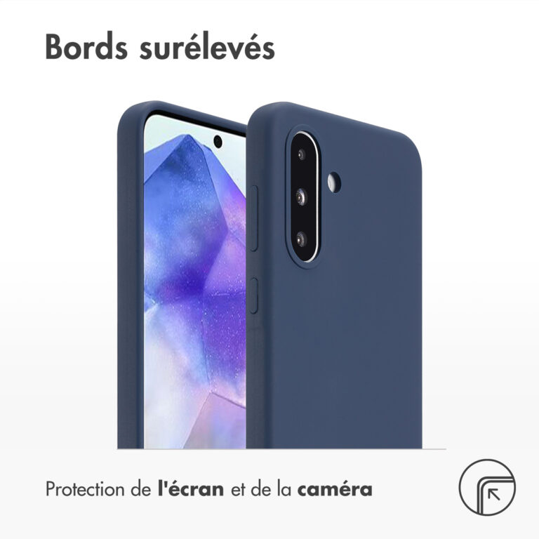 Accezz Liquid Silicone Backcover Samsung Galaxy A36 / A56 - Donkerblauw - Afbeelding 5
