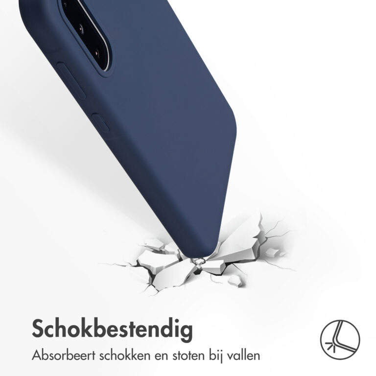 Accezz Liquid Silicone Backcover Samsung Galaxy A36 / A56 - Donkerblauw - Afbeelding 2