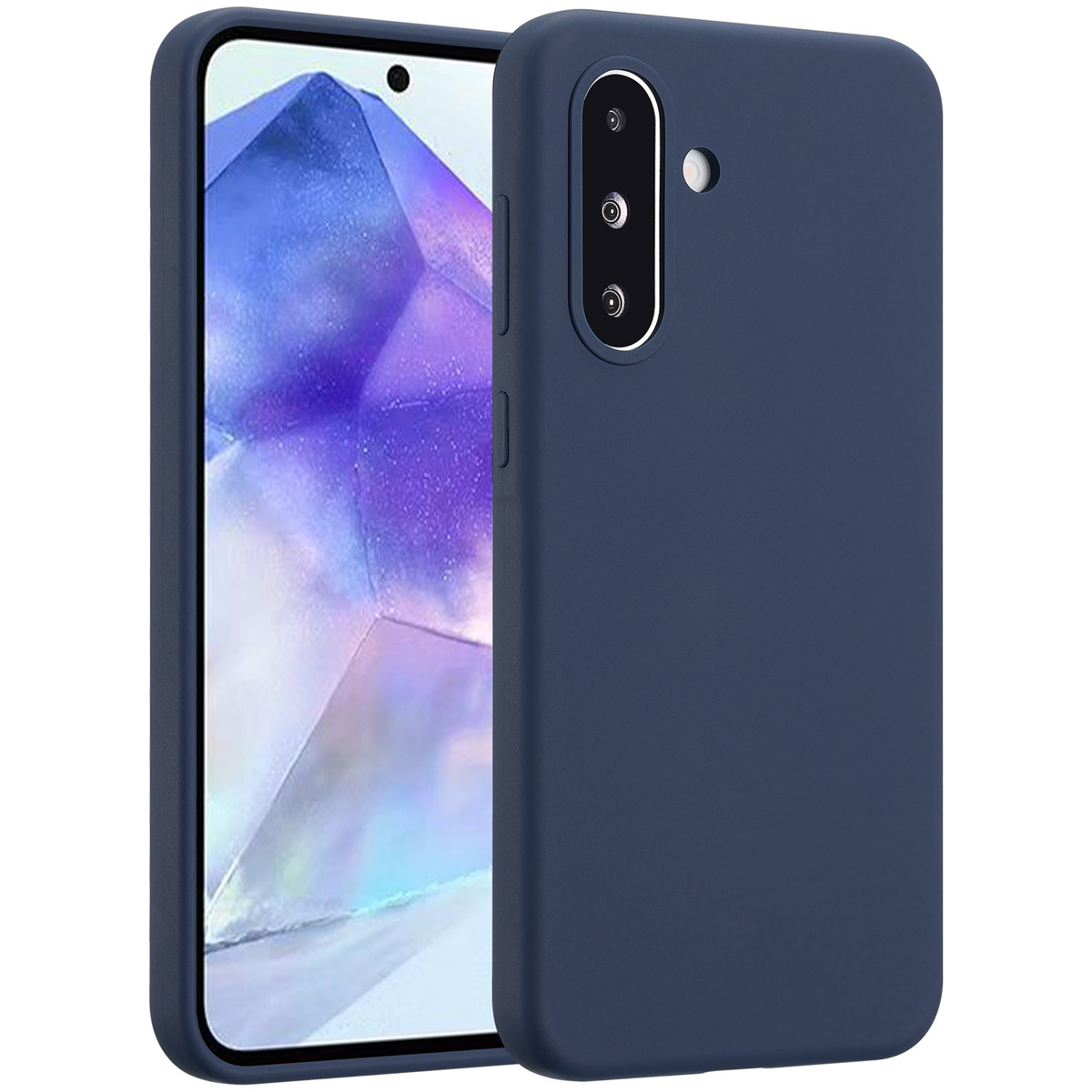 Accezz Liquid Silicone Backcover Samsung Galaxy A36 / A56 – Donkerblauw
