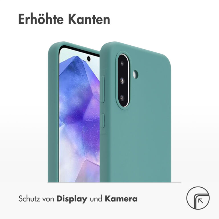 Accezz Liquid Silicone Backcover Samsung Galaxy A36 / A56 - Donkergroen - Afbeelding 8